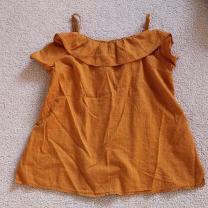 Juniors Mustard yellow tank top